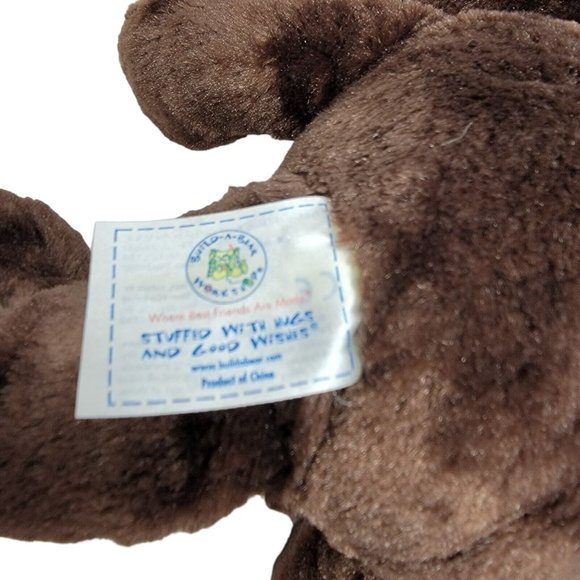 Build-A-Bear Dark Brown Puppy Dog Plush Stuffed Animal 14" 2011 Spot On Eye - Picture 3 of 3